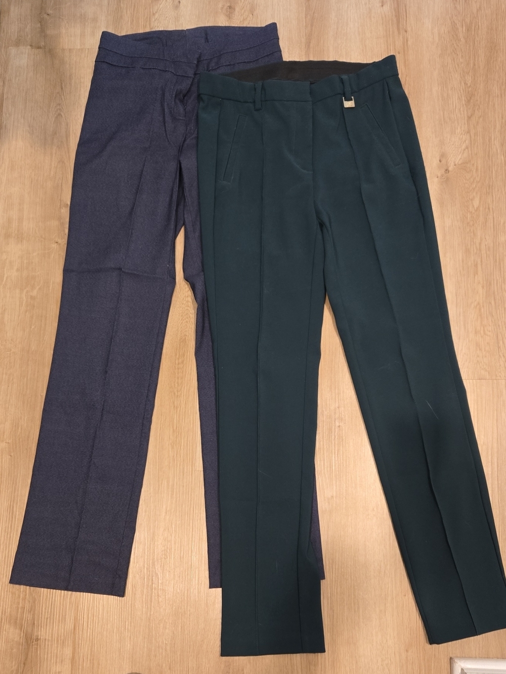 Women Tailored Dress Pants - Dark Teal and Navy